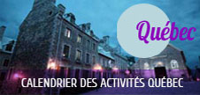 Calendrier des activités Québec